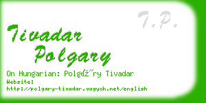 tivadar polgary business card